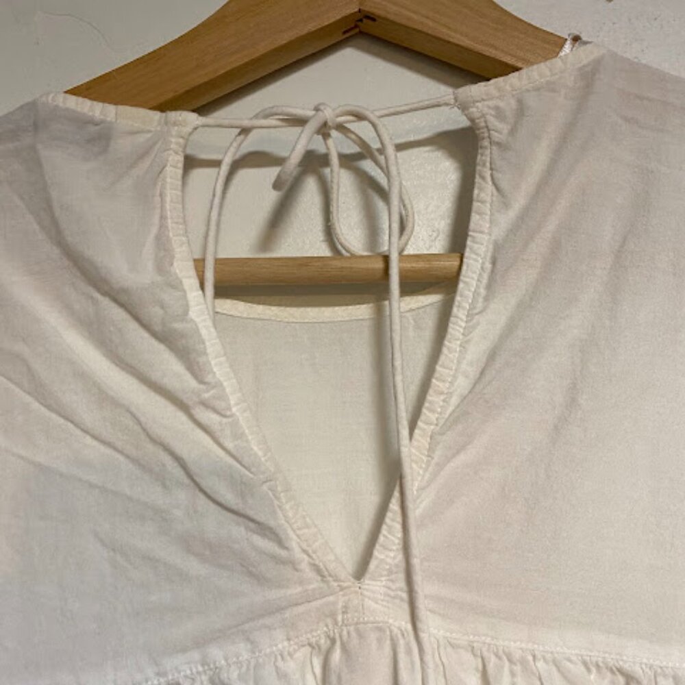 Zara Basic Collection White Boho Embroidered Wome… - image 8